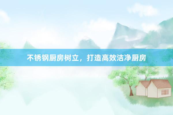 不锈钢厨房树立，打造高效洁净厨房
